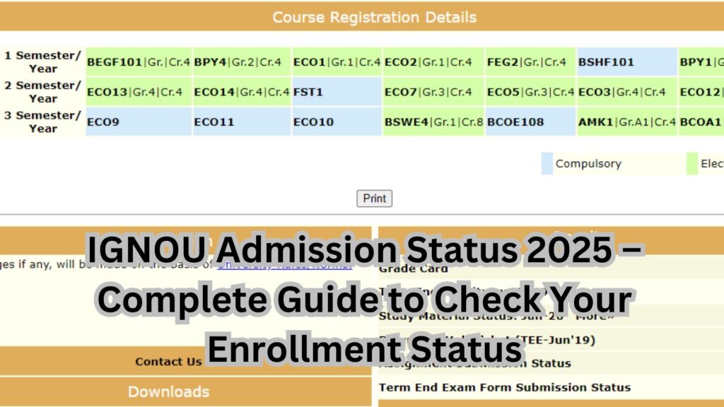 IGNOU Admission Status 2025 – Complete Guide to Check Your Enrollment Status