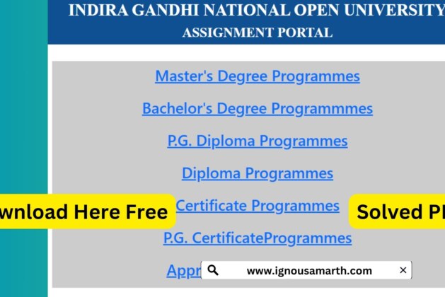 IGNOU Assignment Question Paper 2025 – Download PDF for All Courses