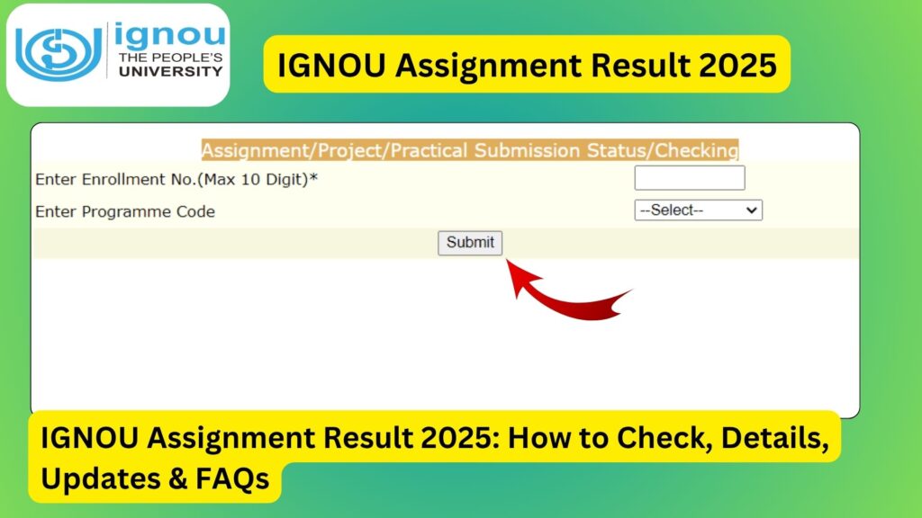 IGNOU Assignment Result 2025: How to Check, Details, Updates & FAQs