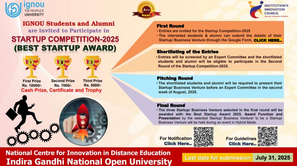 IGNOU Best Startup Award