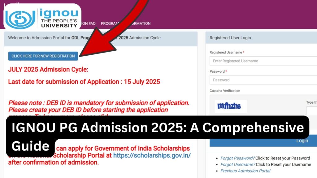 IGNOU PG Admission 2025: A Comprehensive Guide