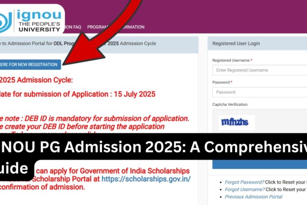 IGNOU PG Admission 2025: A Comprehensive Guide