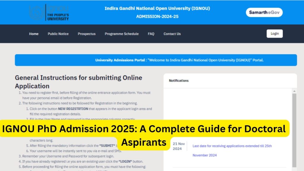 IGNOU PhD Admission 2025: A Complete Guide for Doctoral Aspirants