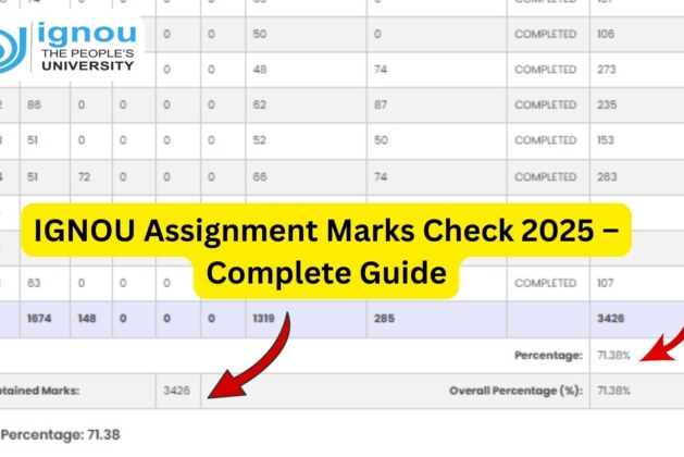 IGNOU Assignment Marks Check 2025 – Complete Guide