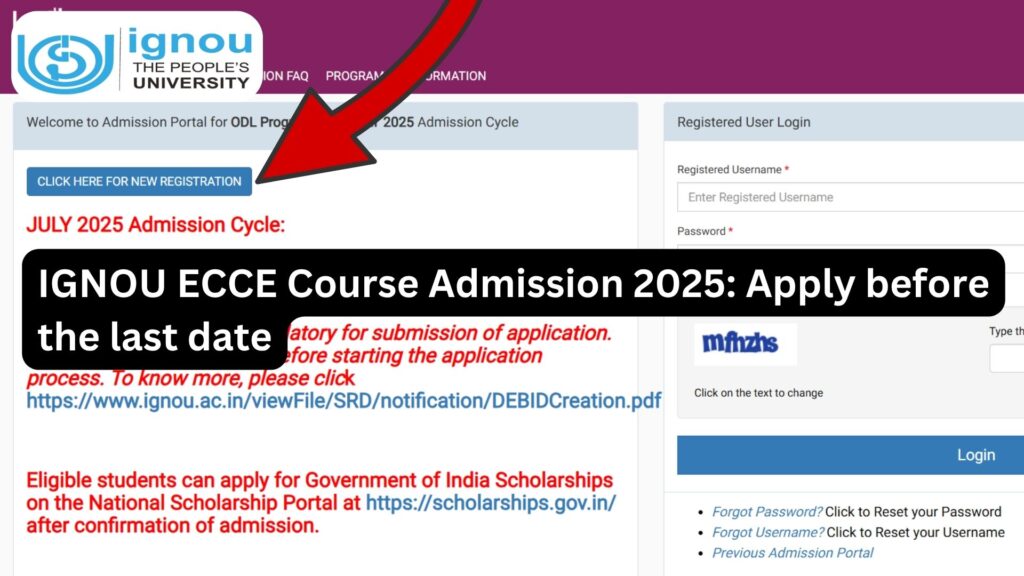 IGNOU ECCE Course Admission 2025: Complete Guide