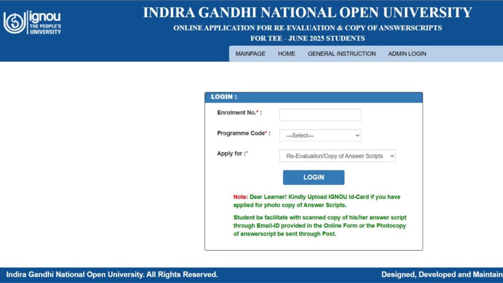 IGNOU Reevaluation 2025 A Complete Guide for Students