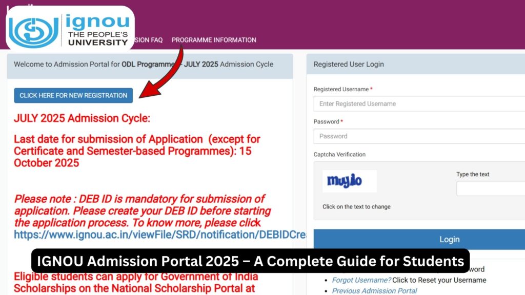 IGNOU Admission Portal 2025 – A Complete Guide for Students