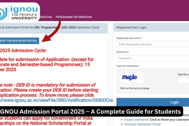 IGNOU Admission Portal 2025 – A Complete Guide for Students