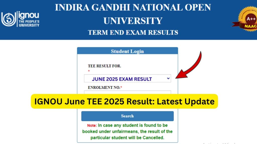 IGNOU June TEE 2025 Result — Complete Guide