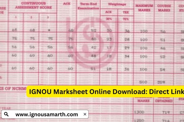 IGNOU Marksheet Download: Complete Guide for Students