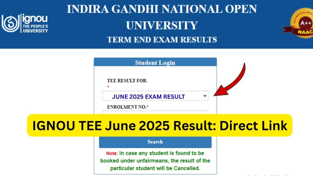 IGNOU TEE June 2025 Result: Complete Guide to Check, Download, and Understand Your Grade Card