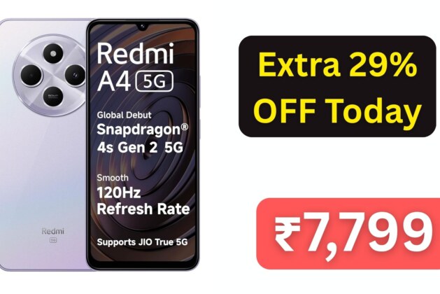 Redmi A4 5G (Sparkle Purple, 4GB RAM, 64GB Storage) – A Budget 5G Powerhouse with 120Hz Display and 50MP Camera